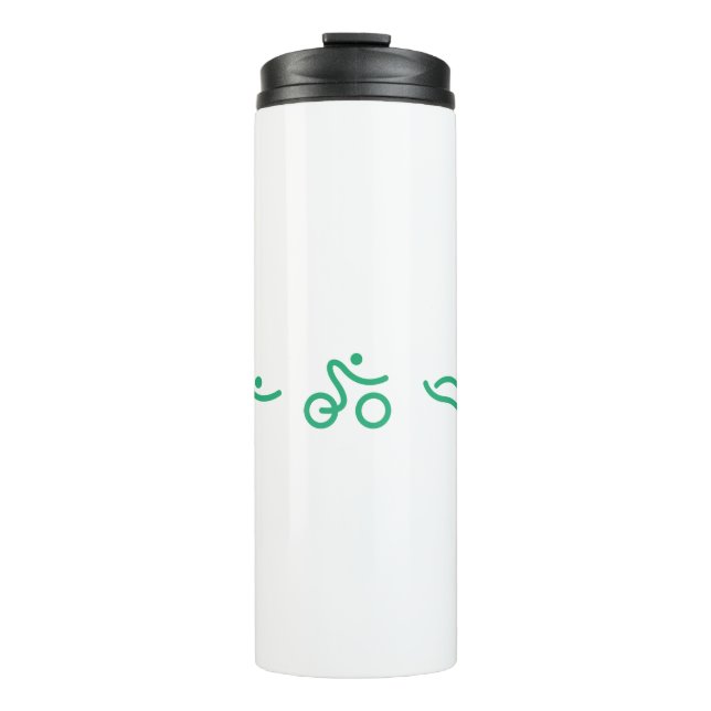 Triathlon Green Logo Thermosbecher (Vorderseite)