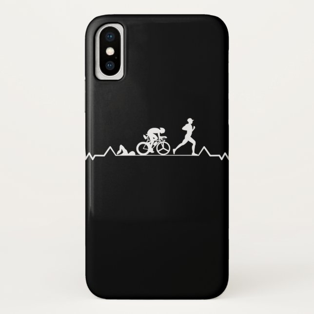 Triathlon Heartbeat Case-Mate iPhone Hülle (Rückseite)