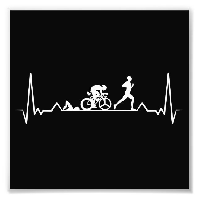 Triathlon Heartbeat Fotodruck (Vorne)