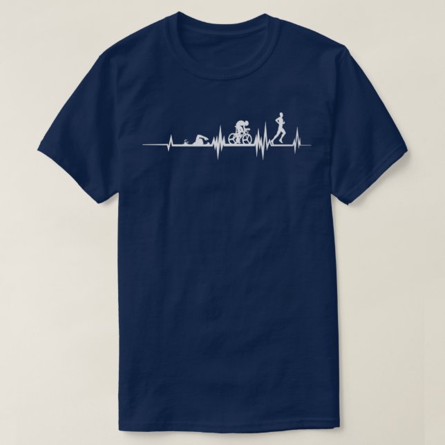 Triathlon Heartbeat Rennsportler 1 T-Shirt (Design vorne)