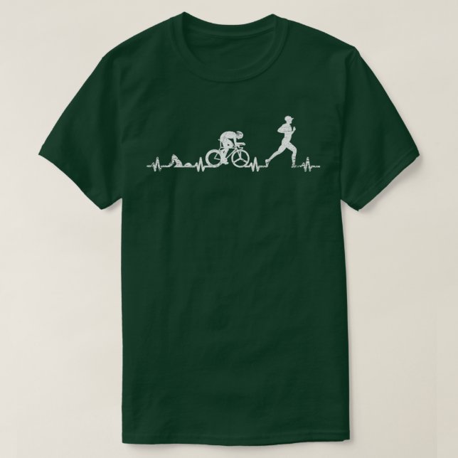 Triathlon-Herzschlag 8 T-Shirt (Design vorne)
