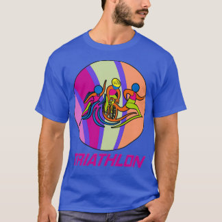 Triathlon Hobby in einem Kreis T-Shirt