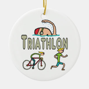 Triathlon Keramik Ornament