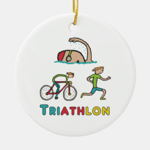 Triathlon Keramik Ornament