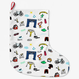 Triathlon kritzelt WeihnachtsStrumpf Großer Weihnachtsstrumpf