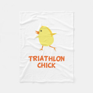Triathlon-Küken Fleecedecke