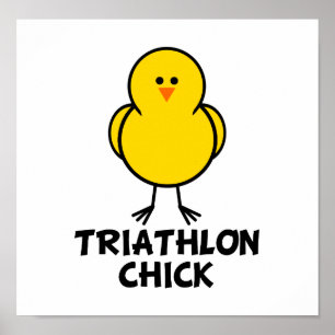 Triathlon-Küken Poster