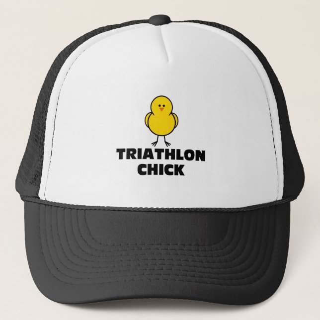 Triathlon-Küken Truckerkappe (Vorderseite)