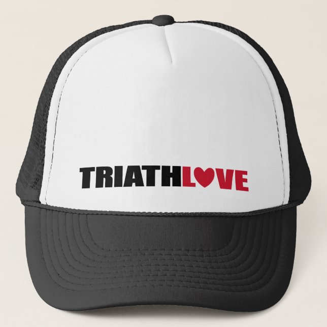Triathlon-Liebe für Schwimmer, Radfahrer und Läufe Truckerkappe (Vorderseite)