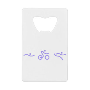 Triathlon-lila Logo Geldbeutel Flaschenöffner