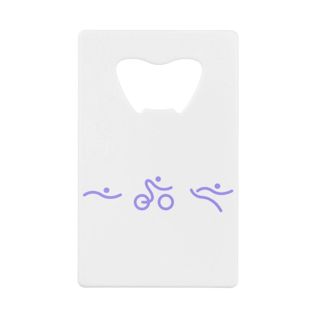 Triathlon-lila Logo Geldbeutel Flaschenöffner (Vorderseite)