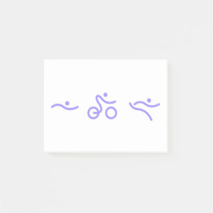 Triathlon-lila Logo Post-it Klebezettel