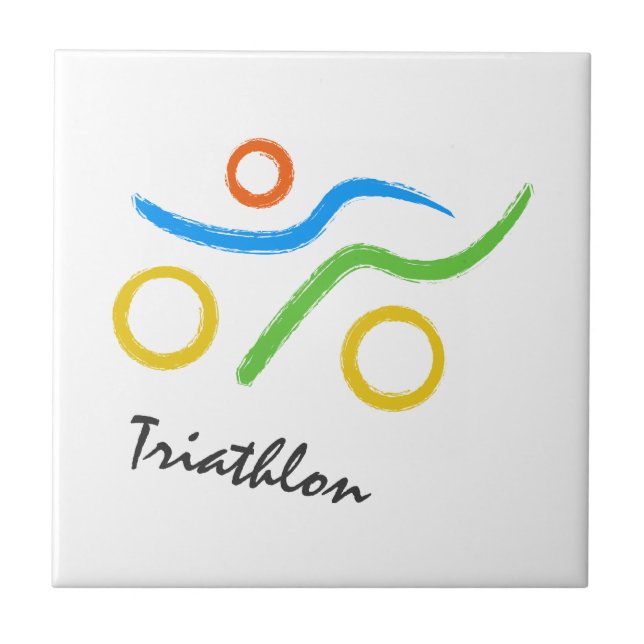 Triathlon-Logo Fliese (Vorderseite)