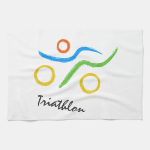 Triathlon-Logo Küchentuch