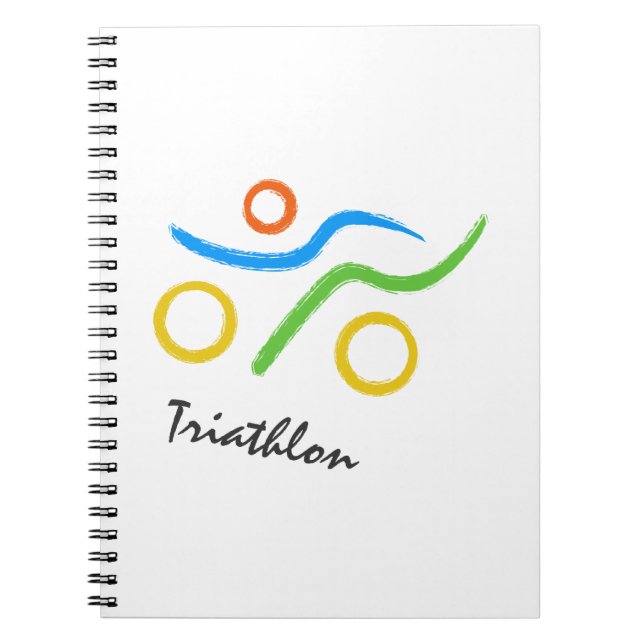 Triathlon-Logo Notizblock (Vorderseite)
