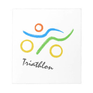 Triathlon-Logo Notizblock