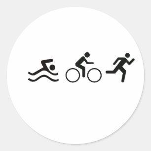 TRIATHLON LOGO RUNDER AUFKLEBER