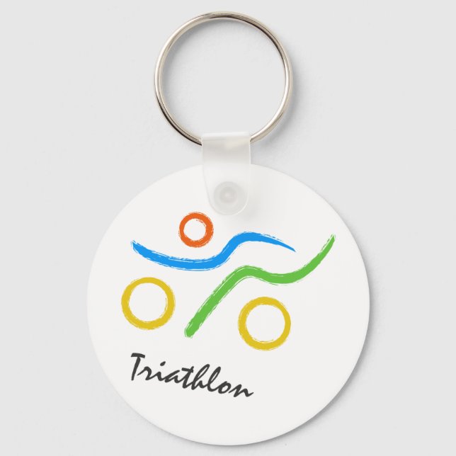 Triathlon-Logo Schlüsselanhänger (Vorderseite)