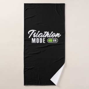 Triathlon Mode On Badehandtuch