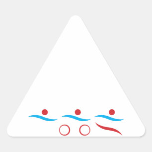 Triathlon moderne coole Logo-Dreieck-Aufkleber Dreieckiger Aufkleber