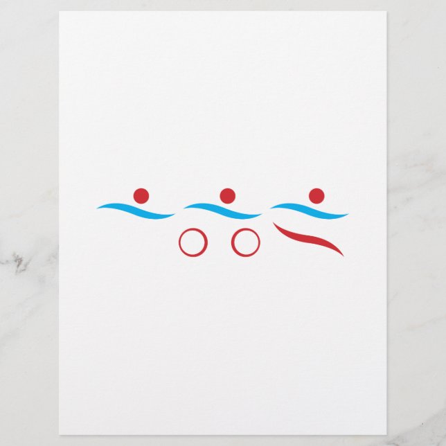 Triathlon modernes cooles Logo (Vorderseite)