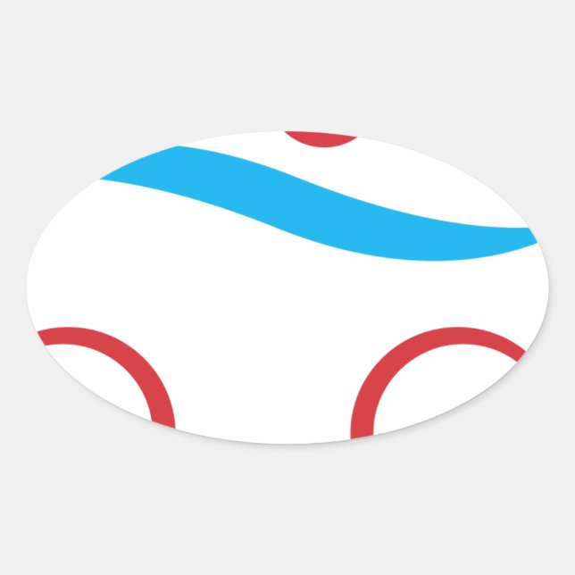 Triathlon modernes cooles Logo Ovaler Aufkleber (Vorderseite)