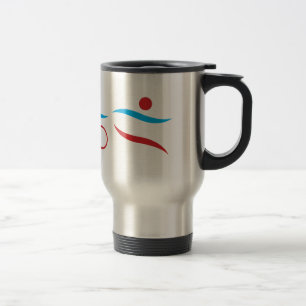 Triathlon modernes cooles Logo Reisebecher