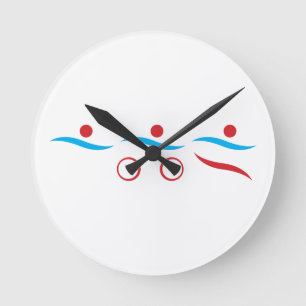 Triathlon - Modernes cooles Logo rund um die Uhr