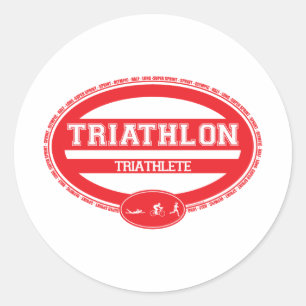 Triathlon Oval Runder Aufkleber