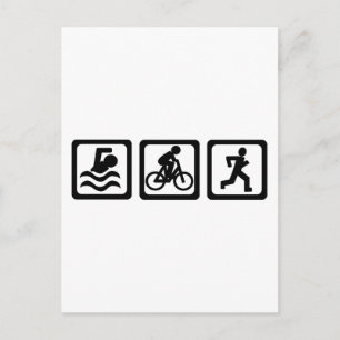 Triathlon Postkarte
