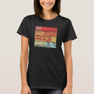 Triathlon Racing Retro für ein Triathlet T-Shirt