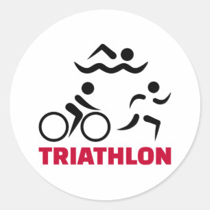 Triathlon Runder Aufkleber