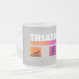 Triathlon: Schwimmen meistern, Fahrrad fahren, lau Mattglastasse