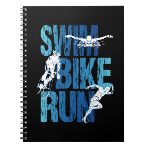 Triathlon - Schwimmen Radfahren Laufen Notizblock