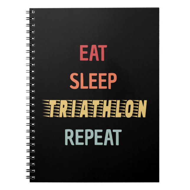 Triathlon - Sleep Triathlon Wiederholung Notizblock (Vorderseite)