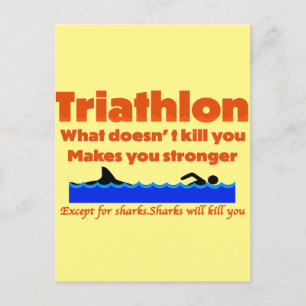 Triathlon Spaß Print       Postkarte