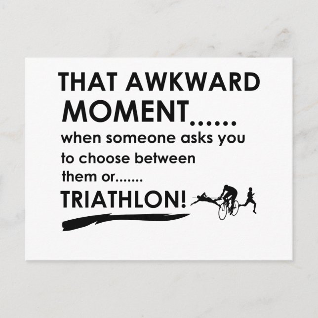 Triathlon Sports Designs Postkarte (Vorderseite)