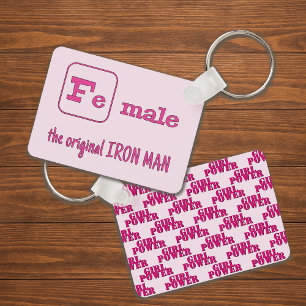 Triathlon-Sportwitz von Frauen rosa Schlüsselanhänger