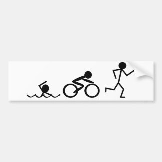 Triathlon-Strichmännchen Autoaufkleber