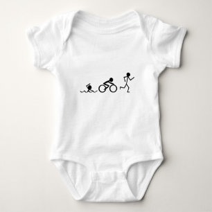 Triathlon-Strichmännchen Baby Strampler