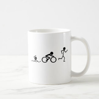 Triathlon-Strichmännchen Kaffeetasse