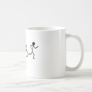Triathlon-Strichmännchen Kaffeetasse