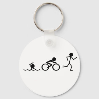 Triathlon Strichmännchen Schlüsselanhänger