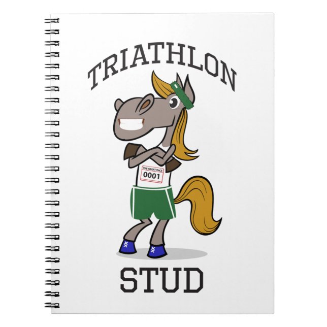 Triathlon Stud Notizblock (Vorderseite)