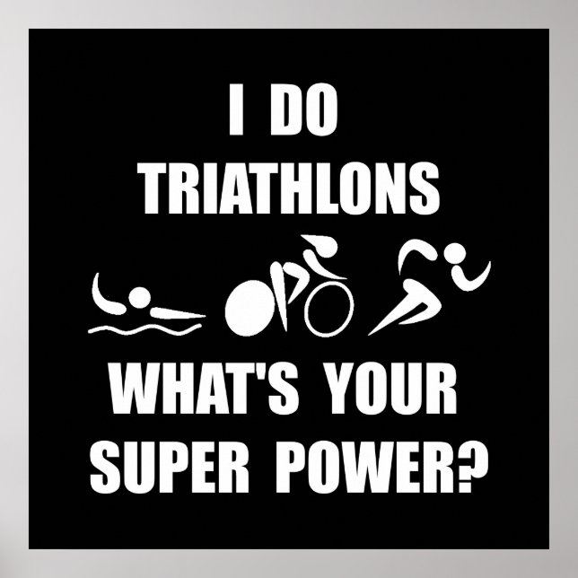 Triathlon Super Power Poster (Vorne)