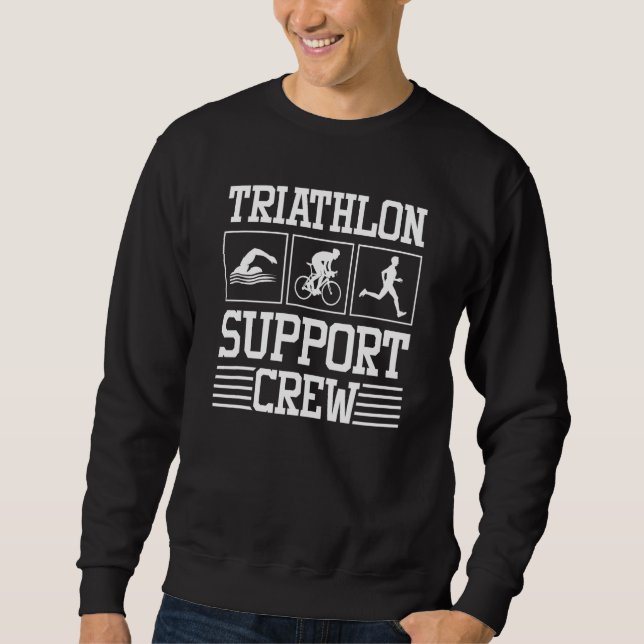 Triathlon Support Crew Athletic Team Run Swim Bike Sweatshirt (Vorderseite)