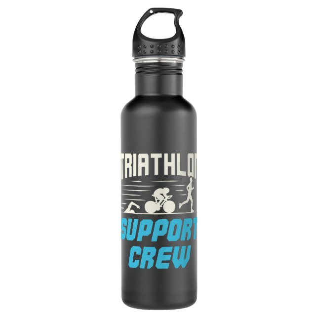 Triathlon Support-Crew Edelstahlflasche (Vorderseite)
