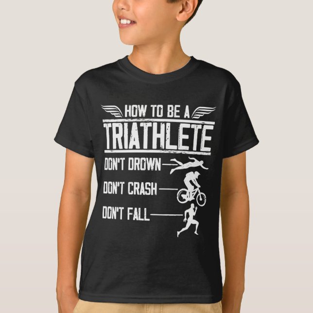 Triathlon Swim Bike Lauf Triathlete Sportsman T-Shirt (Vorderseite)