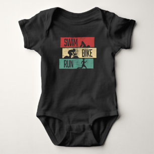 Triathlon - Swim Bike Run Baby Strampler