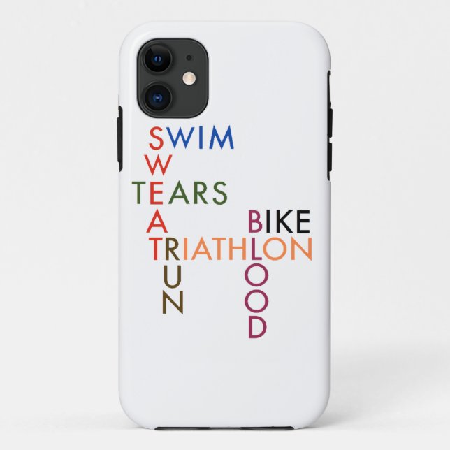 Triathlon Swim Bike Run Blood Sweat Tears Case-Mate iPhone Hülle (Rückseite)